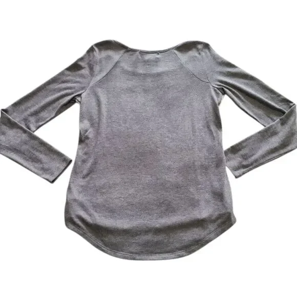By Design Knit Long Sleeve Top - Cream/Gray - Picture 2 of 5